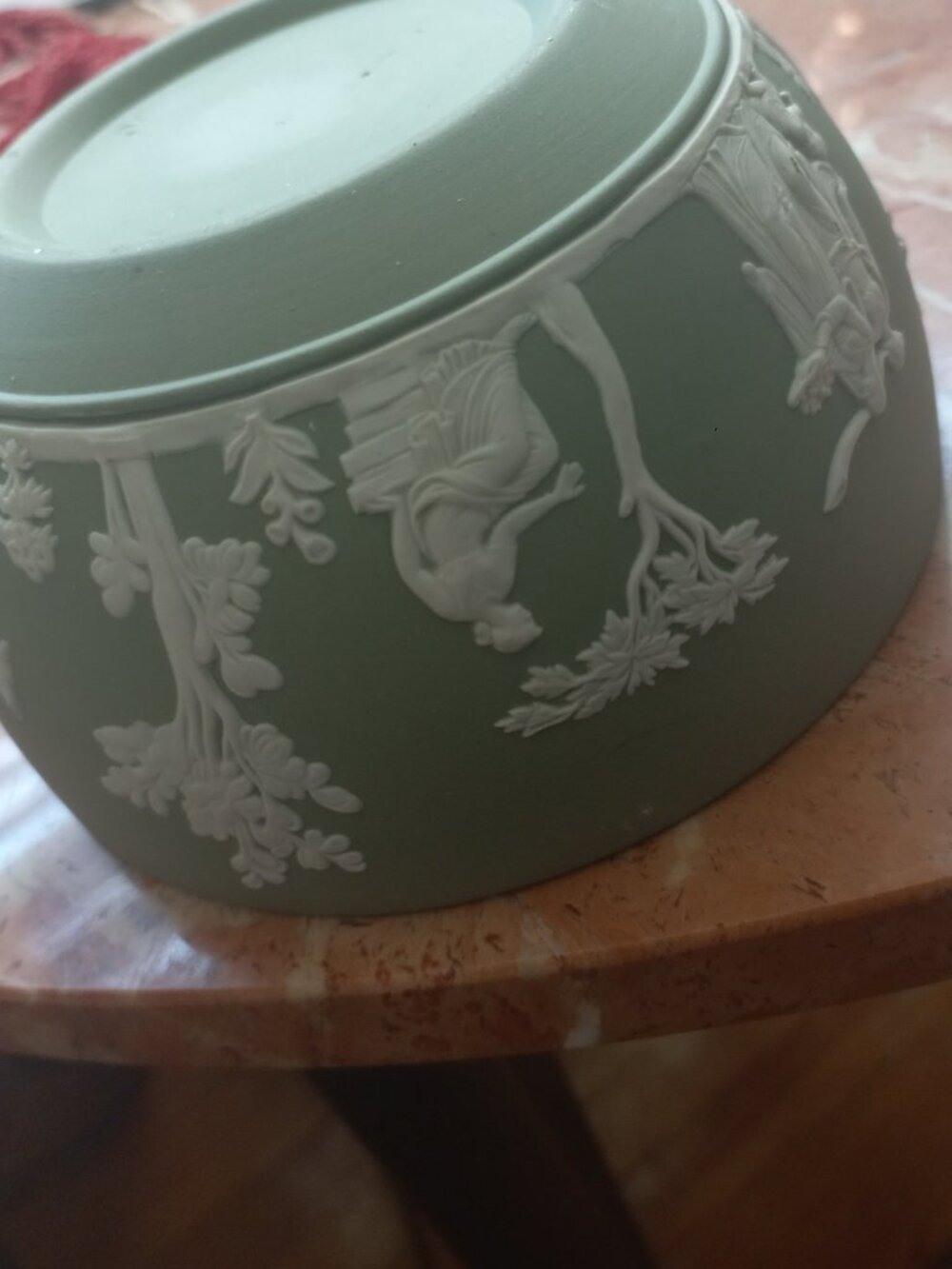 Vintage wedgwood jade jasperware bowl